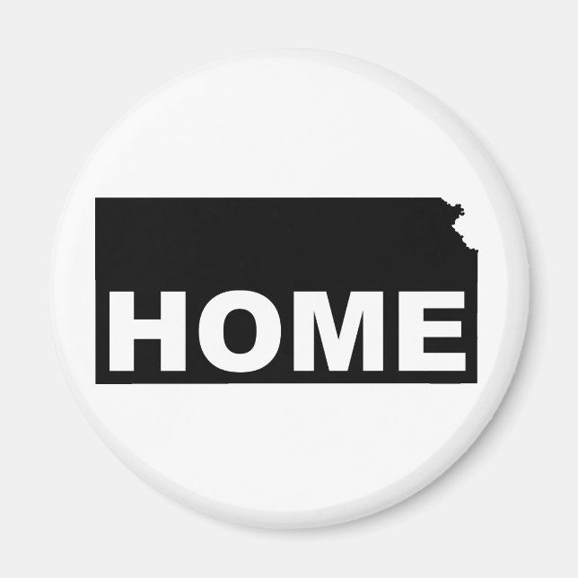 Íman Kansas Home Longe Da Imã de geladeira Estatal (Frente)