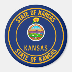 Íman Kansas Round Emblem