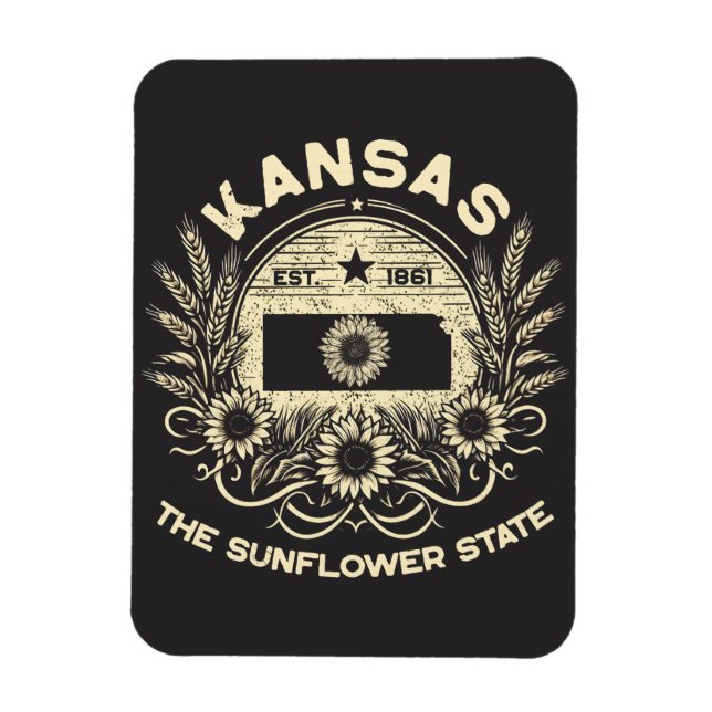 Íman Kansas The Sunflower State (Vertical)