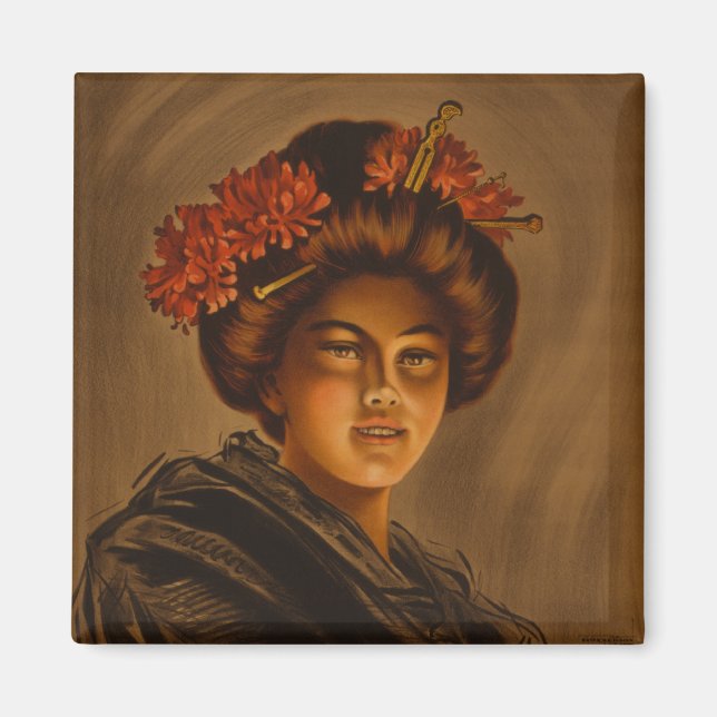 Íman Karama: Atriz japonesa Romance Geisha (Frente)