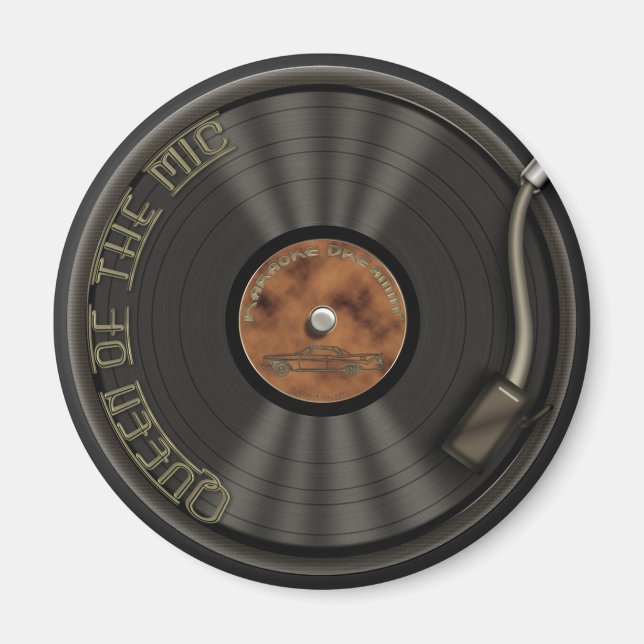 Íman Karaoke LP Vinyl Record Magnet (Frente)