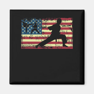 Íman Karate American Flag Artes Marciais