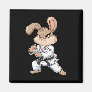 Íman Karate Bunny Arts Coelho Artes Marciais Engraçado
