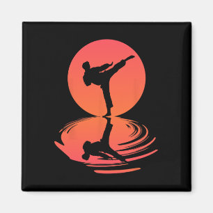 Íman Karate E Kung Fu Silhouette Shotokan Gift Martia