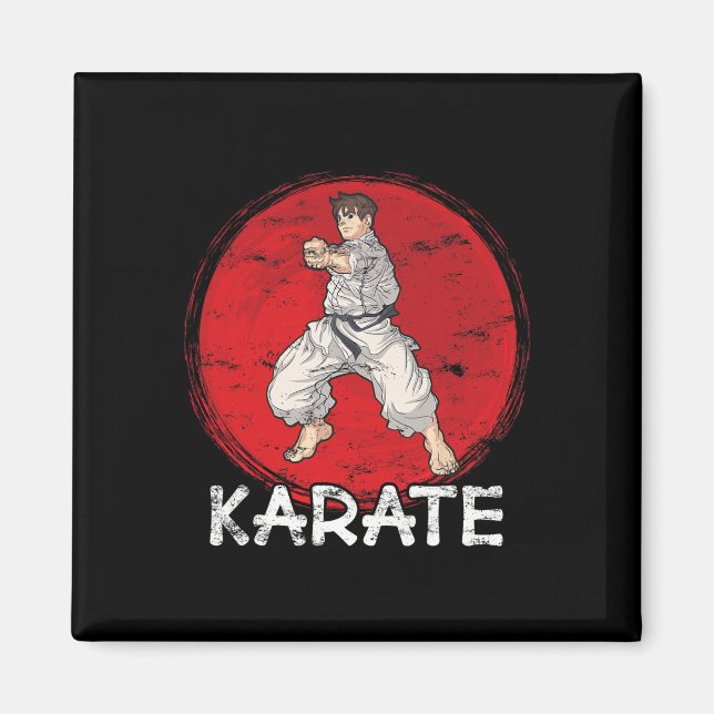 Íman Karate Grunge Design A Man In Anime Style (Frente)