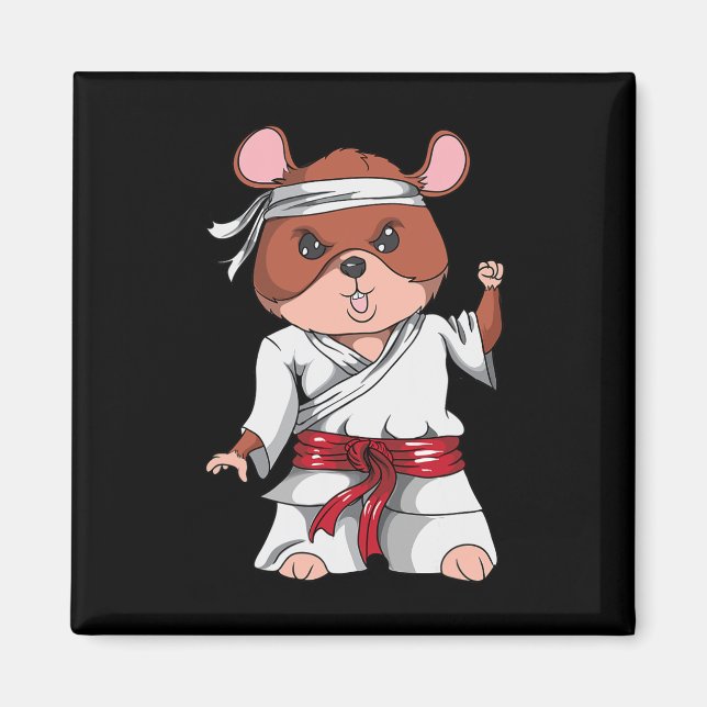 Íman Karate Hamster Kickboxing Arte Marcial Jiu Jitsu F (Frente)