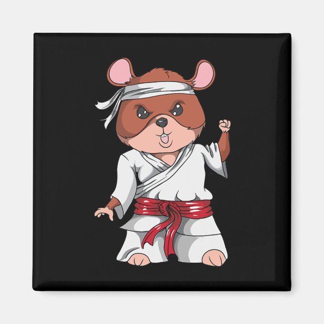 Íman Karate Hamster Kickboxing Arte Marcial Jiu Jitsu F (Frente)