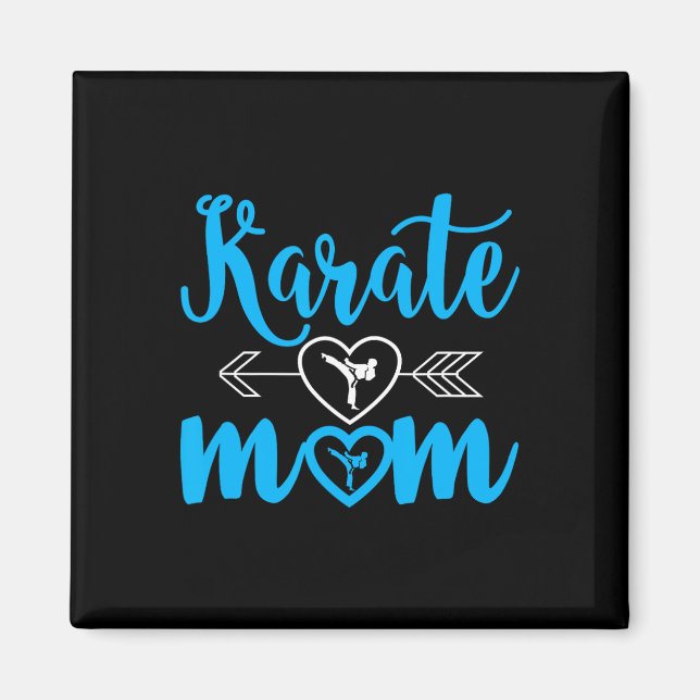 Íman Karate Mãe Engraçado Orgulho Mãe (Frente)