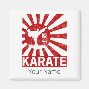 Íman Karate Martial Arts com Design japonês Vintage