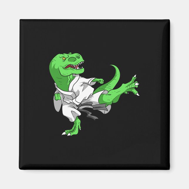 Íman Karate T-rex Dino Aluno Professor Dinossauro Karat (Frente)