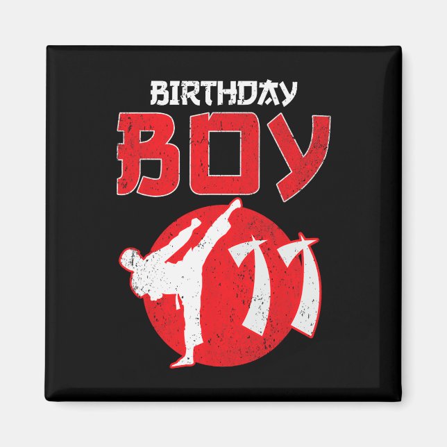 Íman Karate Taekwondo, Arte Marcial De Aniversário De 1 (Frente)