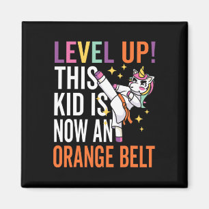 Íman Karate Uniform Unicorn Level Up Orange Belt Prêmio