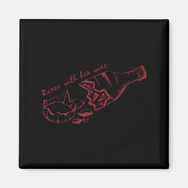 Íman Karen With Her Wine  (Frente)