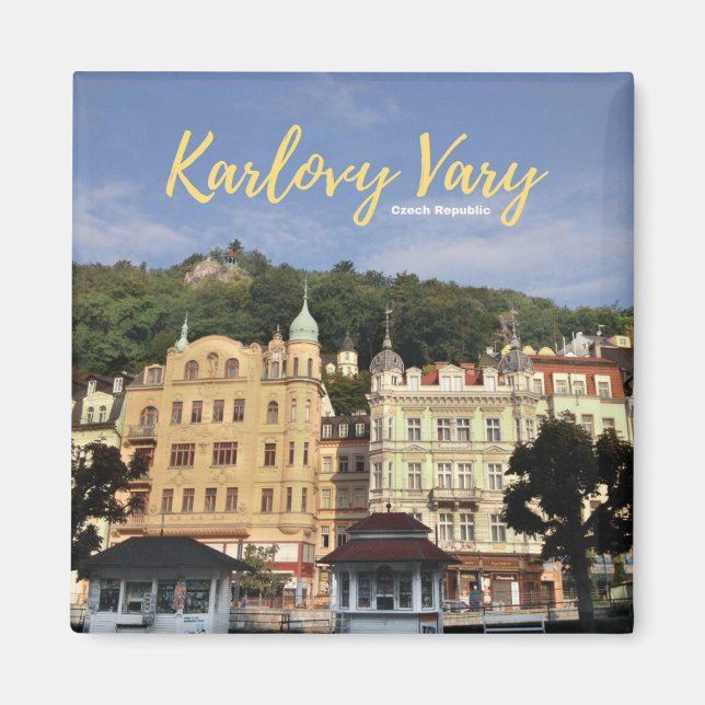 Íman Karlovy Vary Souvenir Magnet (Frente)