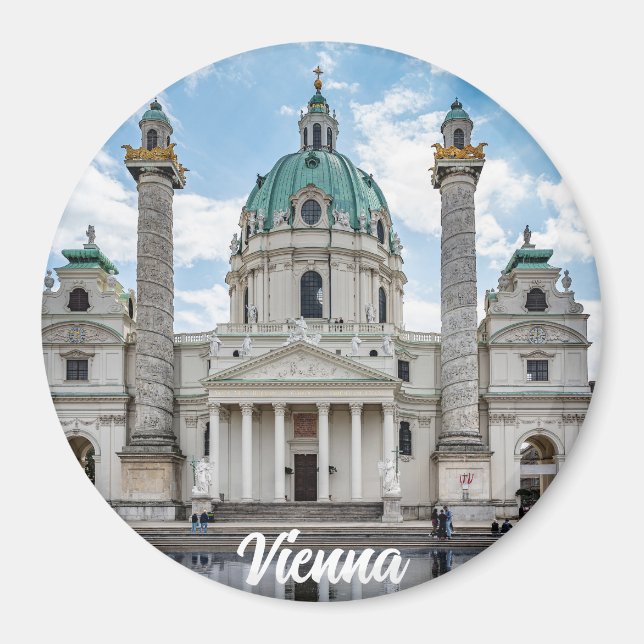 Íman Karlskirche em Viena, Áustria (Frente)