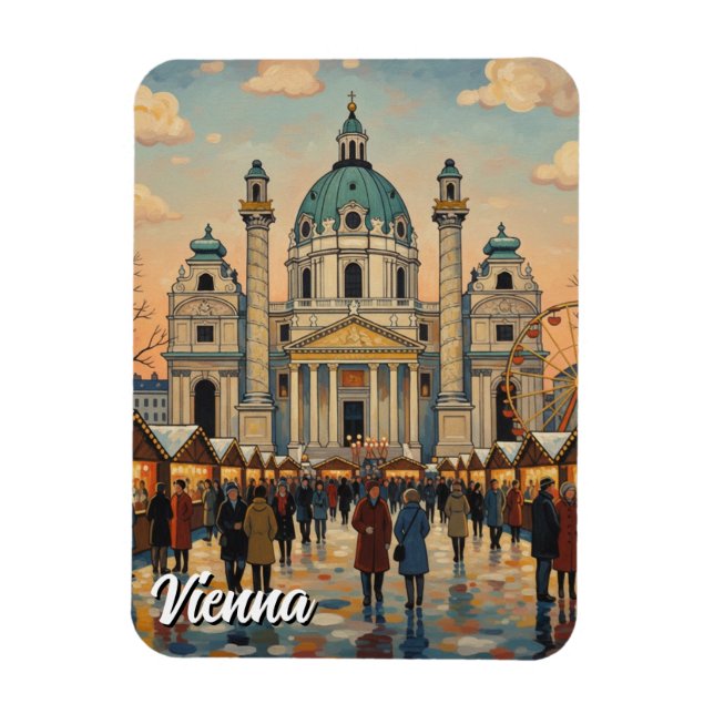 Íman Karlskirche Karlsplatz Viena Áustria Viagem (Vertical)