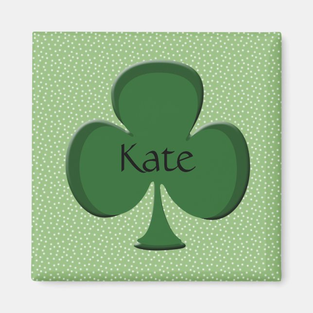 Íman Kate Shamrock Name Magnet (Frente)