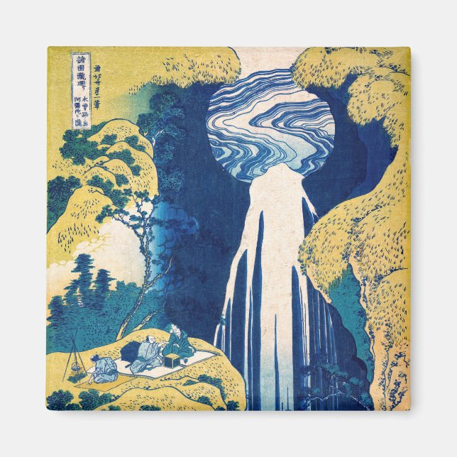 Íman Katsushika Hokusai - Amida Falls (Frente)