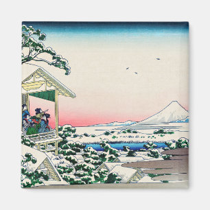 Íman Katsushika Hokusai - Casa de chá em Koishikawa