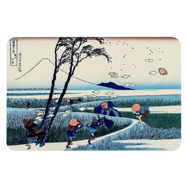 Íman Katsushika Hokusai - Ejiri na província de Suruga (Horizontal)