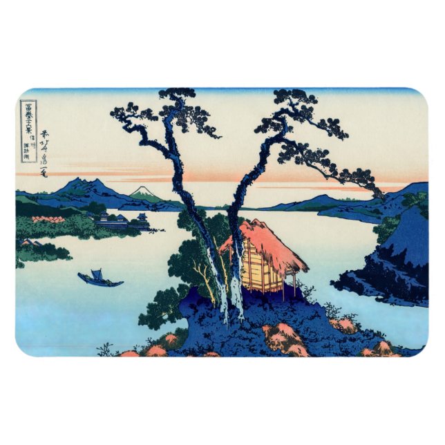 Íman Katsushika Hokusai - Lago Suwa na província de Shi (Horizontal)