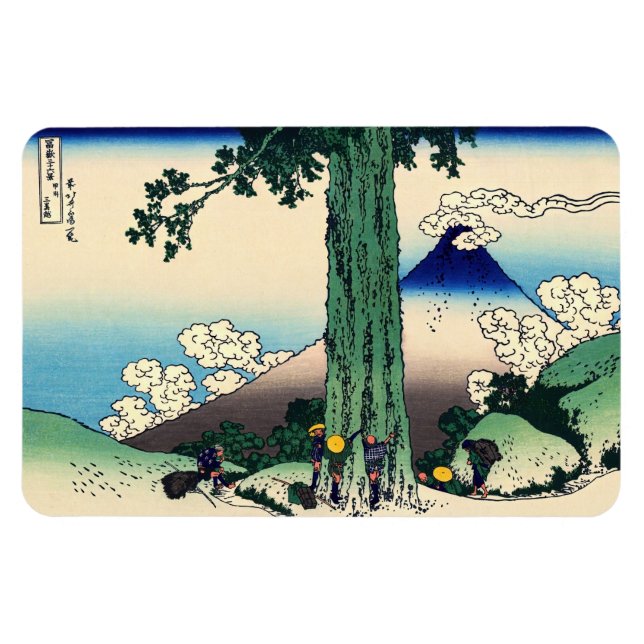 Íman Katsushika Hokusai - Passagem de Mishima em Kai (Horizontal)