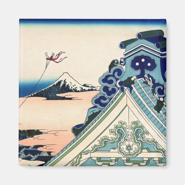 Íman Katsushika Hokusai - Templo Asakusa Honganji, Edo (Frente)