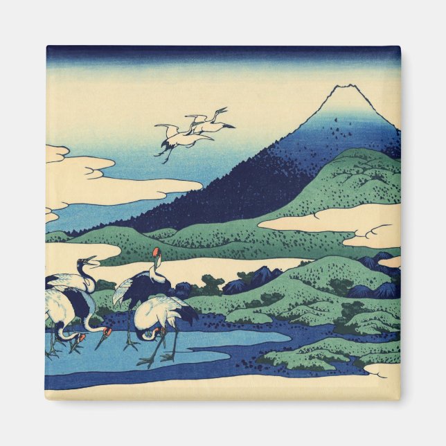 Íman Katsushika Hokusai - Umegawa na província de Sagam (Frente)