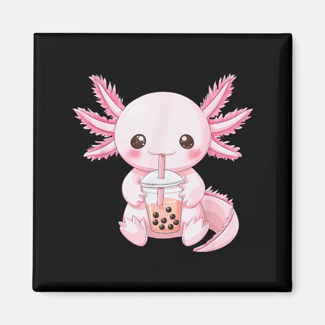 Íman Kawaii Anime Axolotl Boba  (Frente)