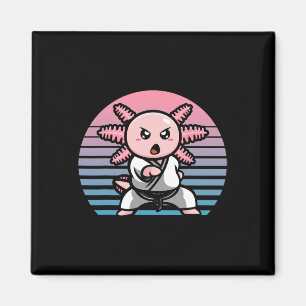 Íman Kawaii Axolotl Karate Artes Marciais Engraçadas