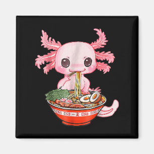 Íman Kawaii Axolotl Ramen Comida Gráfico A engraçado ja