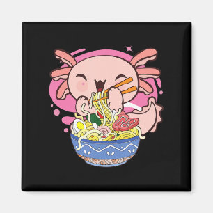 Íman Kawaii Axolotl Ramen Japonês Crianças De Noodle Te