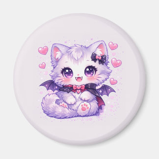 Íman Kawaii Bat Kitty – Gato Alado Vampiro Fofo