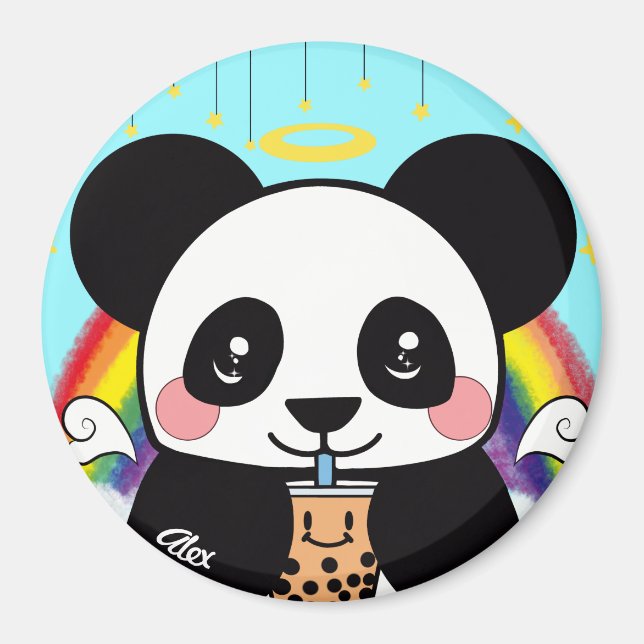 Íman Kawaii Boba Panda Bear Magnet (Frente)
