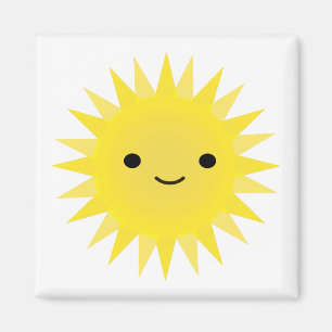 Íman Kawaii bonito Sun de sorriso