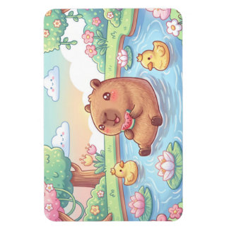 Íman Kawaii capy in a pond