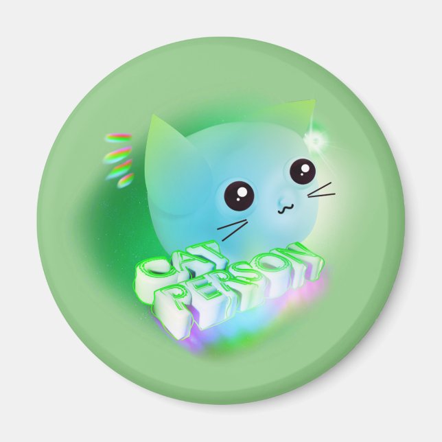 Íman Kawaii Cartoon Kitten (Frente)