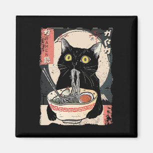 Íman Kawaii Cat Comendo Ramen Noodles Engraçado Anime G