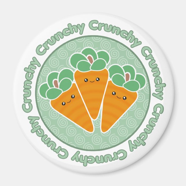 Íman Kawaii Crunchy Carrots Magnet (Frente)