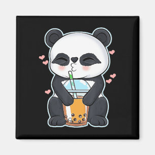 Íman Kawaii Cute Anime Panda Boba Bubble Tea Otaku Men