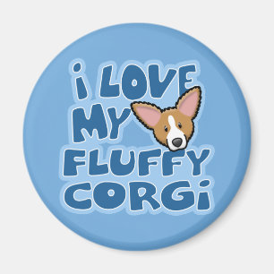 Íman Kawaii eu amo meu Corgi macio