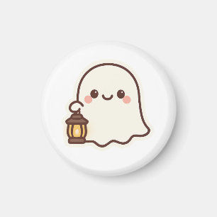 Íman Kawaii Fantasma com Lanterna - Design de Espírito