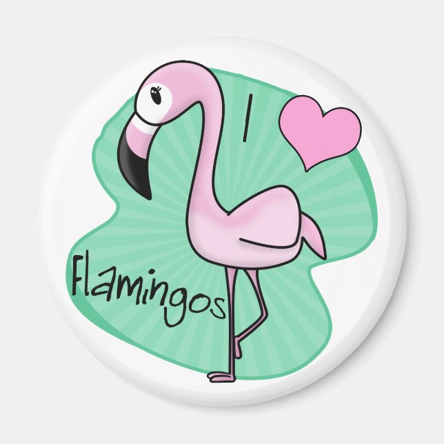 Íman Kawaii Flamingo Magnet (Frente)