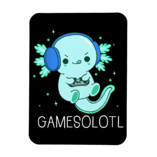 Íman Kawaii Gamesolotl Axolotl Gamer