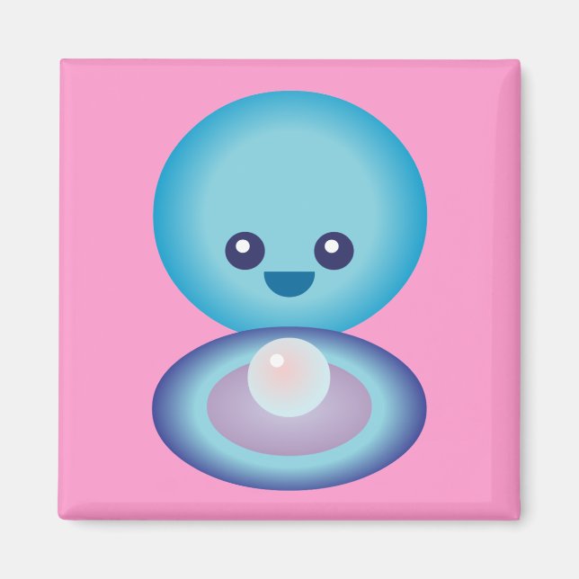 Íman Kawaii Happy Clam (Frente)