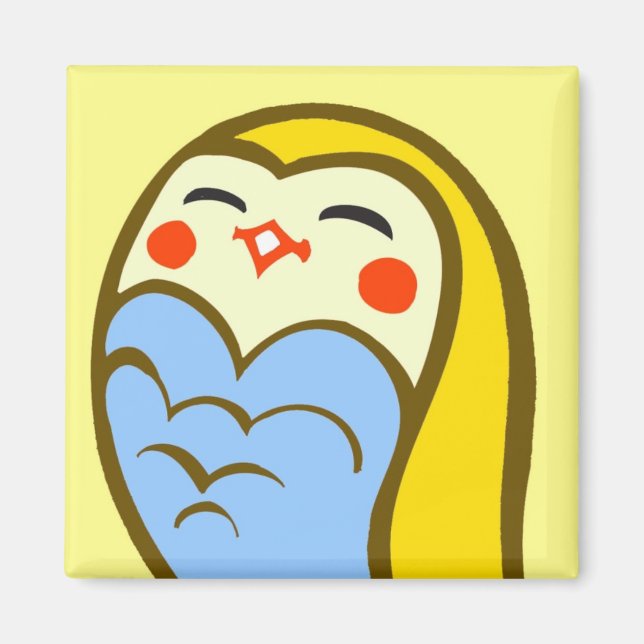 Íman Kawaii Happy Owl (Frente)
