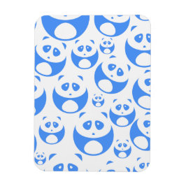 Íman Kawaii Panda Baby Blue and WhitePattern