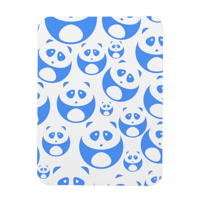 Íman Kawaii Panda Baby Blue and WhitePattern (Vertical)