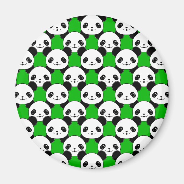 Íman Kawaii Panda Bear Pattern (Frente)