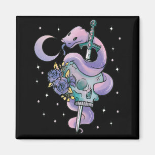 Íman Kawaii Pastel Cores Gótico Gótico de Cobra Gótico